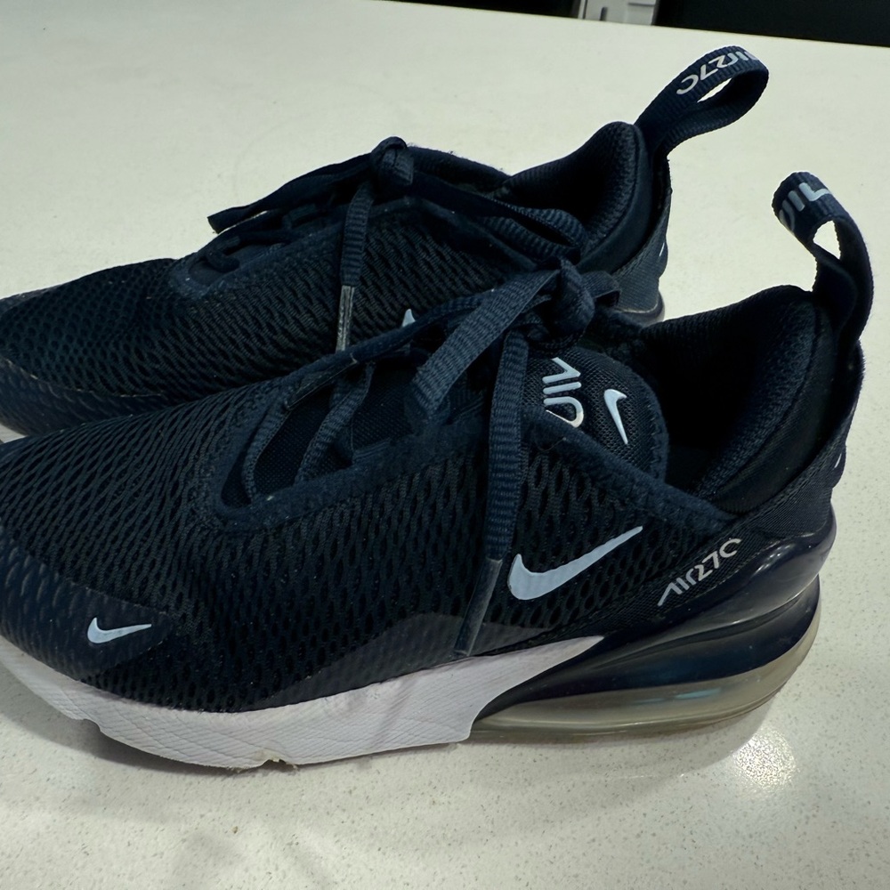 Nike Kids 270 Navy and White Sneakers